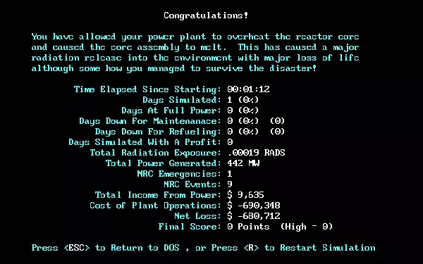 The Oakflat Nuclear Power Plant Simulator screenshots - MobyGames