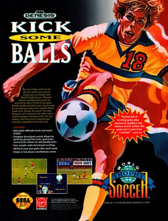 Champions World Class Soccer  (Sega Genesis) Gameplay 