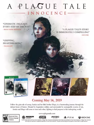 Press Start's 2019 GOTY #10 - A Plague Tale: Innocence