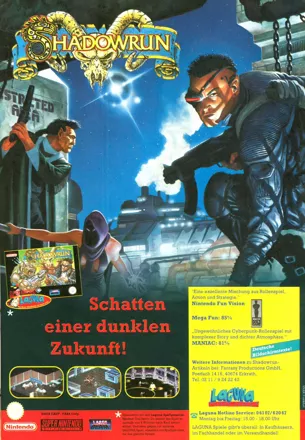 Screenshot of Shadowrun (SNES, 1993) - MobyGames