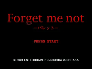 Forget Me Not: Palette (2001) - MobyGames