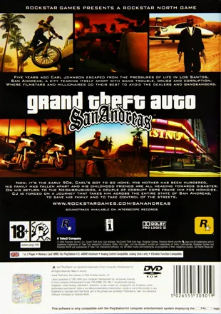 Grand Theft Auto San Andreas Playstation 2 Bloqueado Dvd Ps2