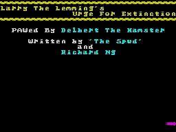 Larry the Lemming's Urge for Extinction (1992) - MobyGames