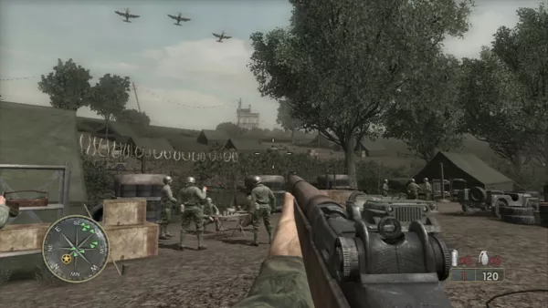 call of duty 3 ps2 gameplay