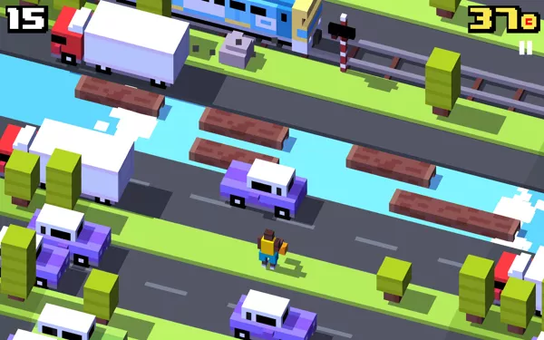 Screenshot of Crossy Road (Android, 2014) - MobyGames