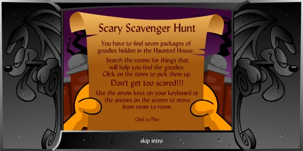 Garfield's Scary Scavenger Hunt Online Game