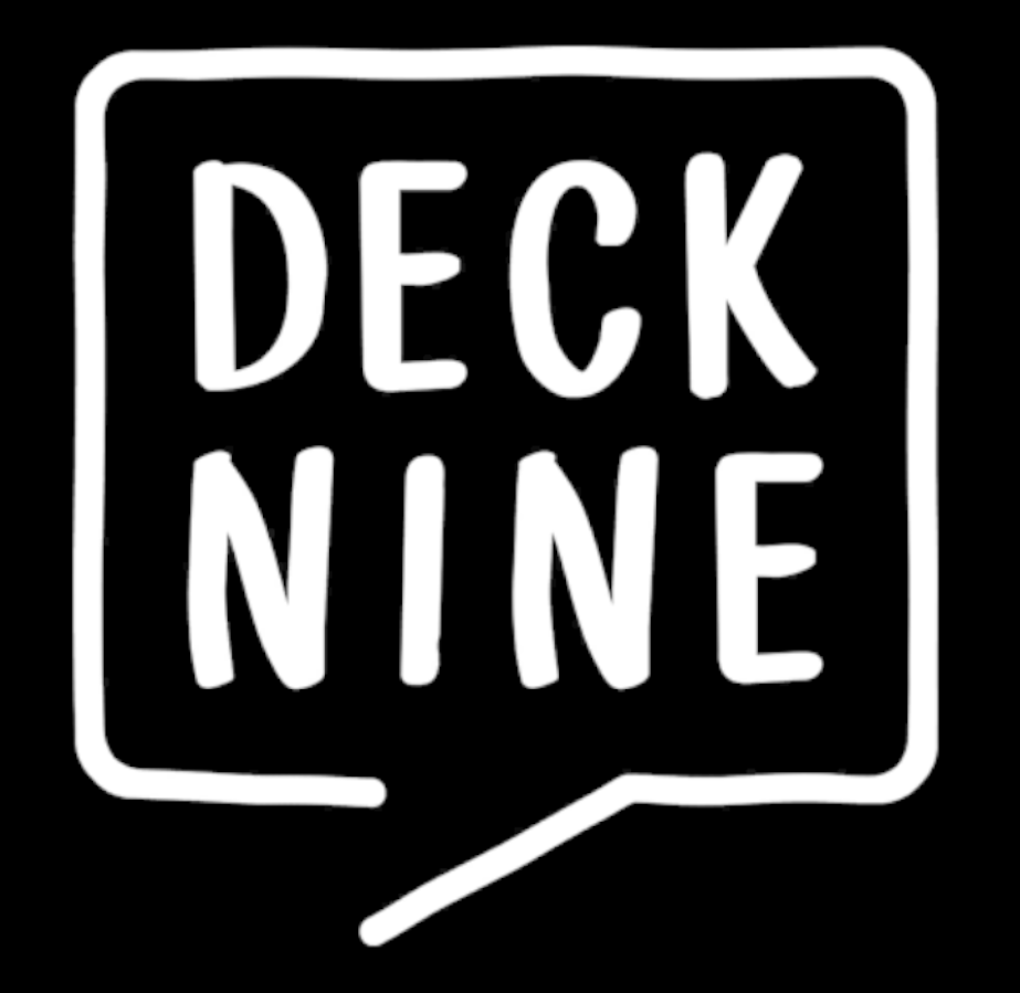 Deck Nine games. Deck Nine logo. Deck Nine, don’t nod. Nine. Deck nine