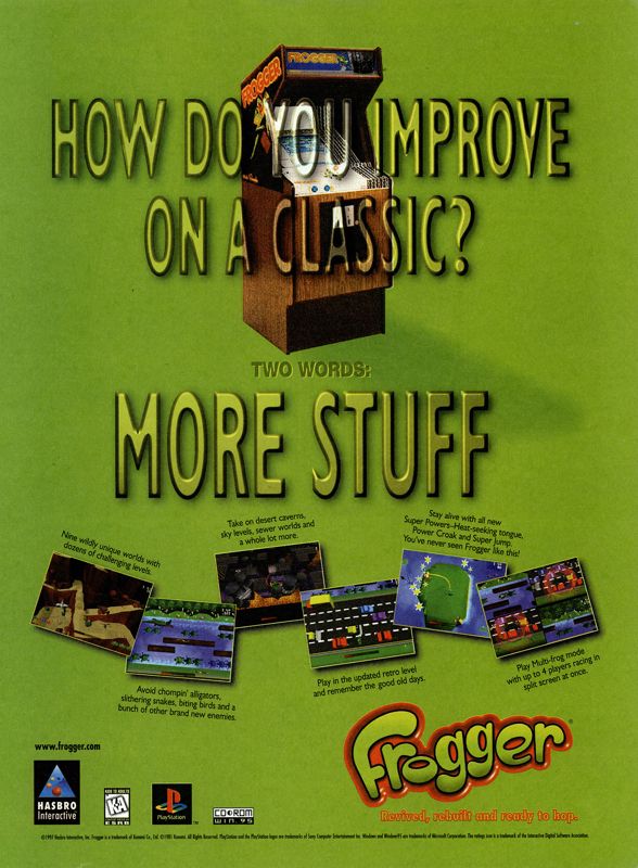 Frogger Magazine Advertisement (Magazine Advertisements): Next Generation (U.S.) Issue #36 (December 1997)