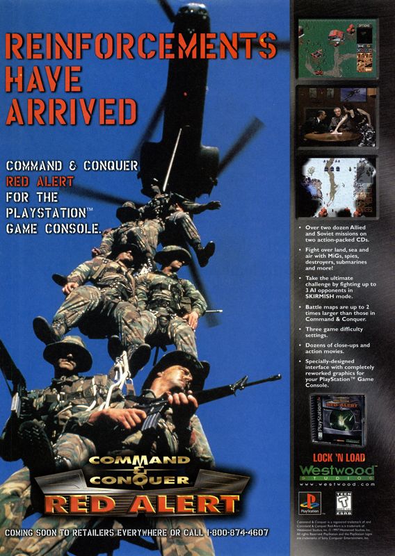 Command & Conquer: Red Alert Magazine Advertisement (Magazine Advertisements): Next Generation (U.S.) Issue #36 (December 1997)