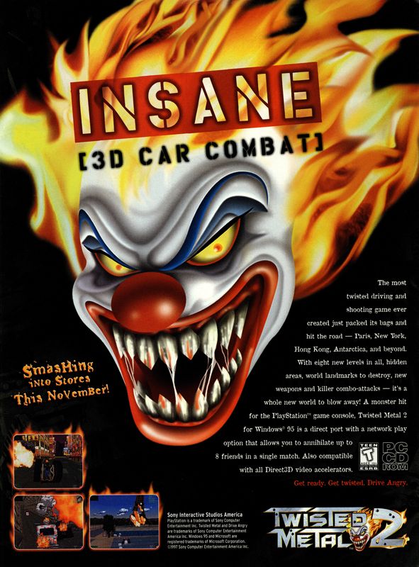 Twisted Metal 2 Magazine Advertisement (Magazine Advertisements): Next Generation (U.S.) Issue #36 (December 1997)