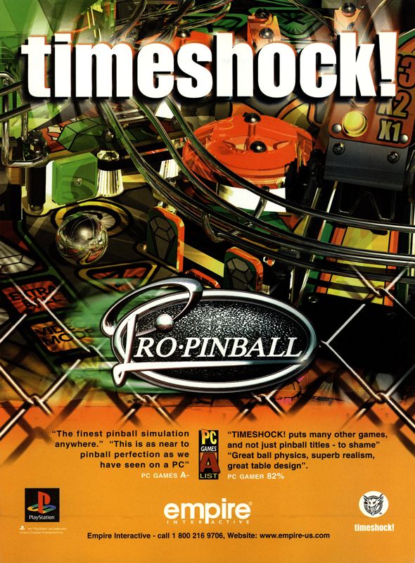 Pro Pinball: Timeshock! Magazine Advertisement (Magazine Advertisements): Next Generation (U.S.) Issue #36 (December 1997)