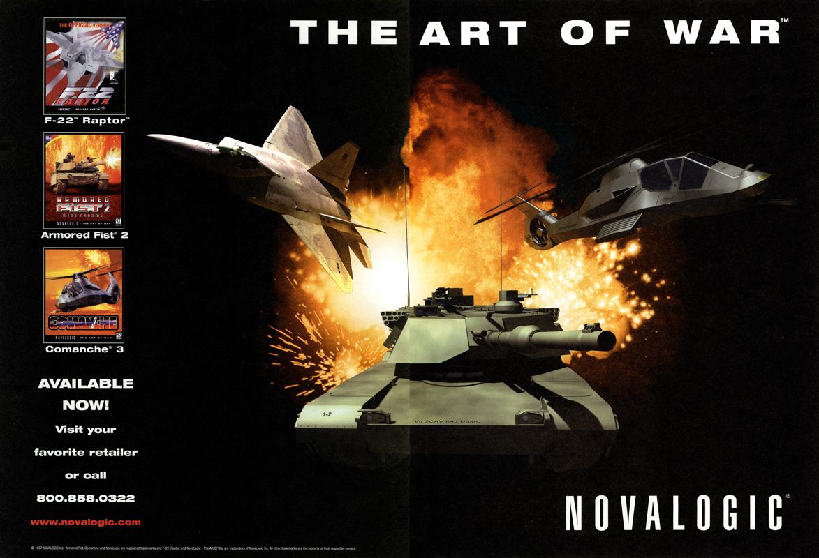 F-22 Raptor Magazine Advertisement (Magazine Advertisements): Next Generation (U.S.) Issue #36 (December 1997)