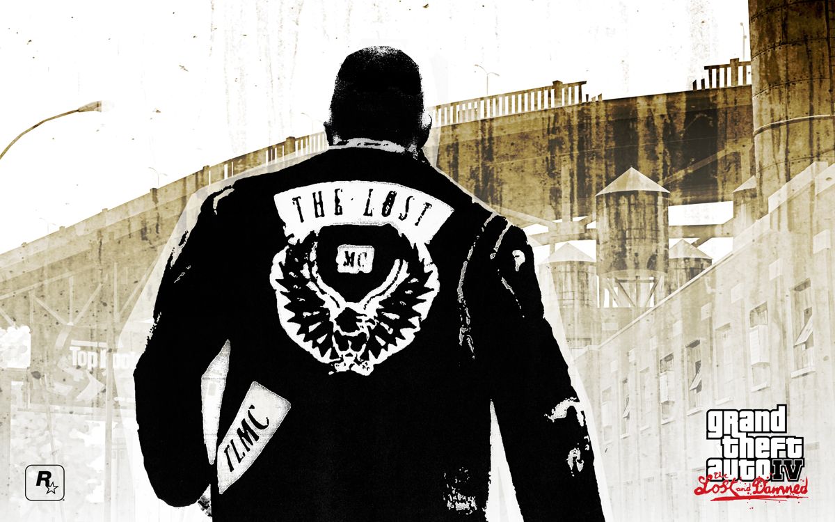 Grand Theft Auto IV: The Lost and Damned Wallpaper (Rockstar Games website): Johnny (Back)