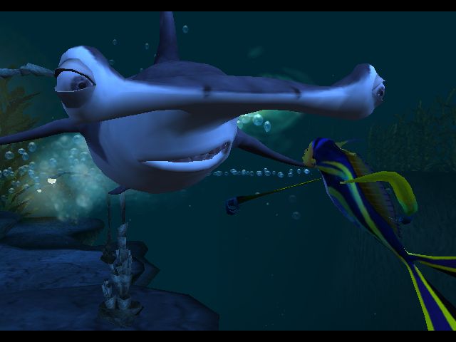 DreamWorks Shark Tale Screenshot (Shark Tale Press Kit): Oscar Punches the Hammerhead (PS2)