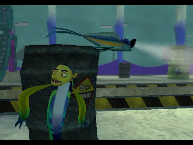 DreamWorks Shark Tale Screenshot (Shark Tale Press Kit): Oscar Sneaks through the Whale Wash (PS2)