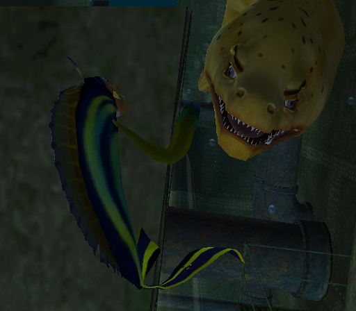 DreamWorks Shark Tale Screenshot (Shark Tale Press Kit): Oscar Fights a Moray Eel (NGC)
