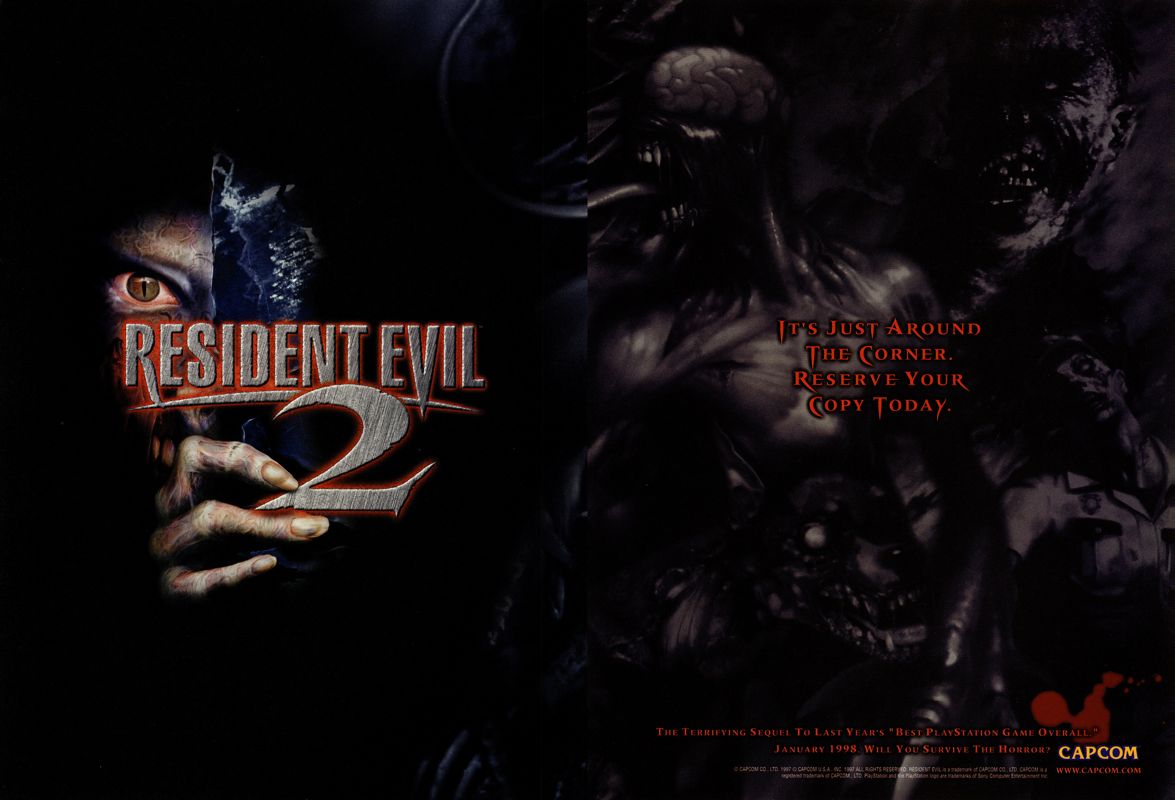 Resident Evil 2 Magazine Advertisement (Magazine Advertisements): Next Generation (U.S.) Issue #37 (January 1998)