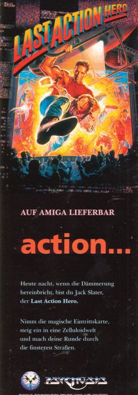 Last Action Hero Magazine Advertisement (Magazine Advertisements): PC Games (Germany), Issue 06/1994
