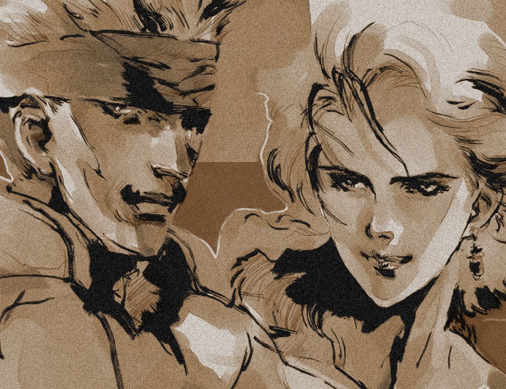 Metal Gear Solid Concept Art (Metal Gear Solid Artwork Vol. 1: Solid Snake): Snake & Meryl (Faces)