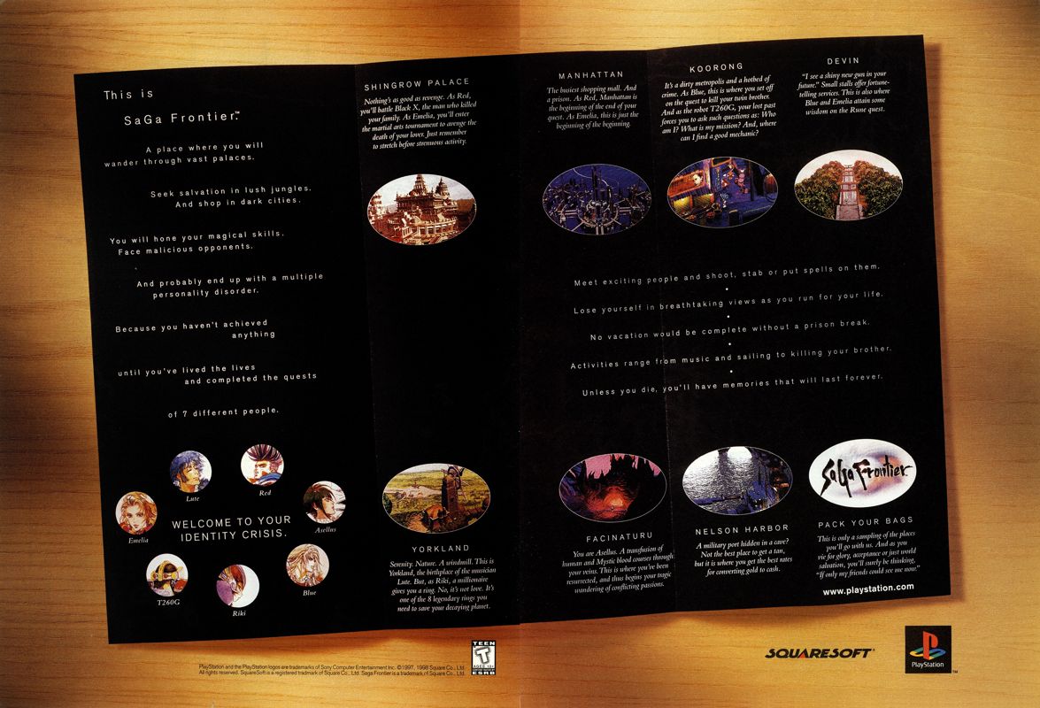 SaGa Frontier Magazine Advertisement (Magazine Advertisements): Next Generation (U.S.) Issue #40 (April 1998)