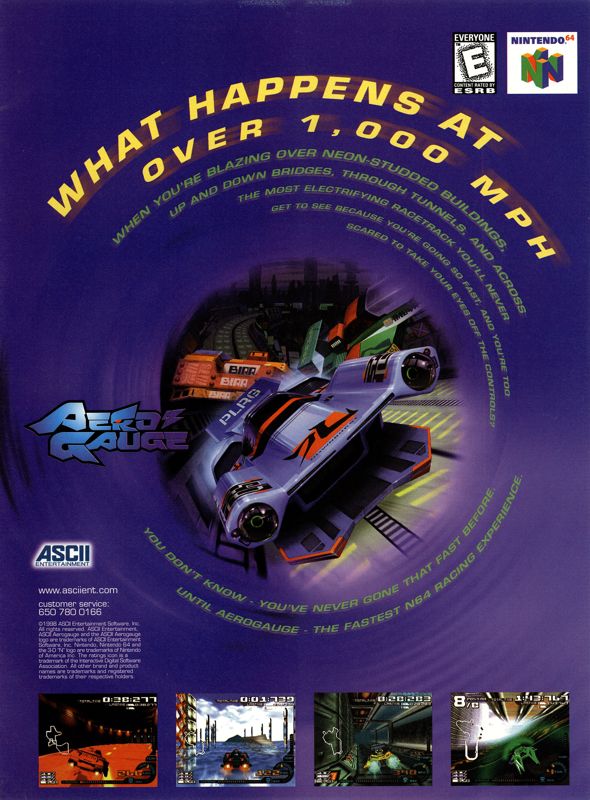 AeroGauge Magazine Advertisement (Magazine Advertisements): Next Generation (U.S.) Issue #40 (April 1998)