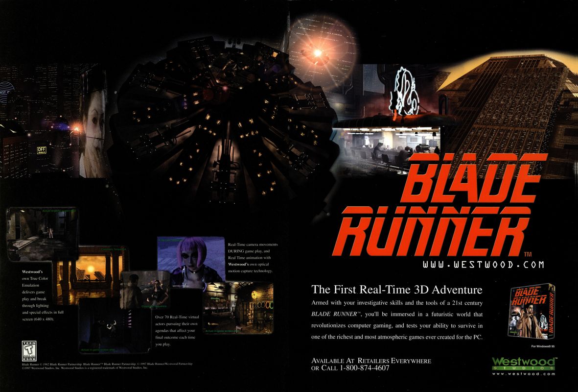 Blade Runner Magazine Advertisement (Magazine Advertisements): Next Generation (U.S.) Issue #38 (February 1998)