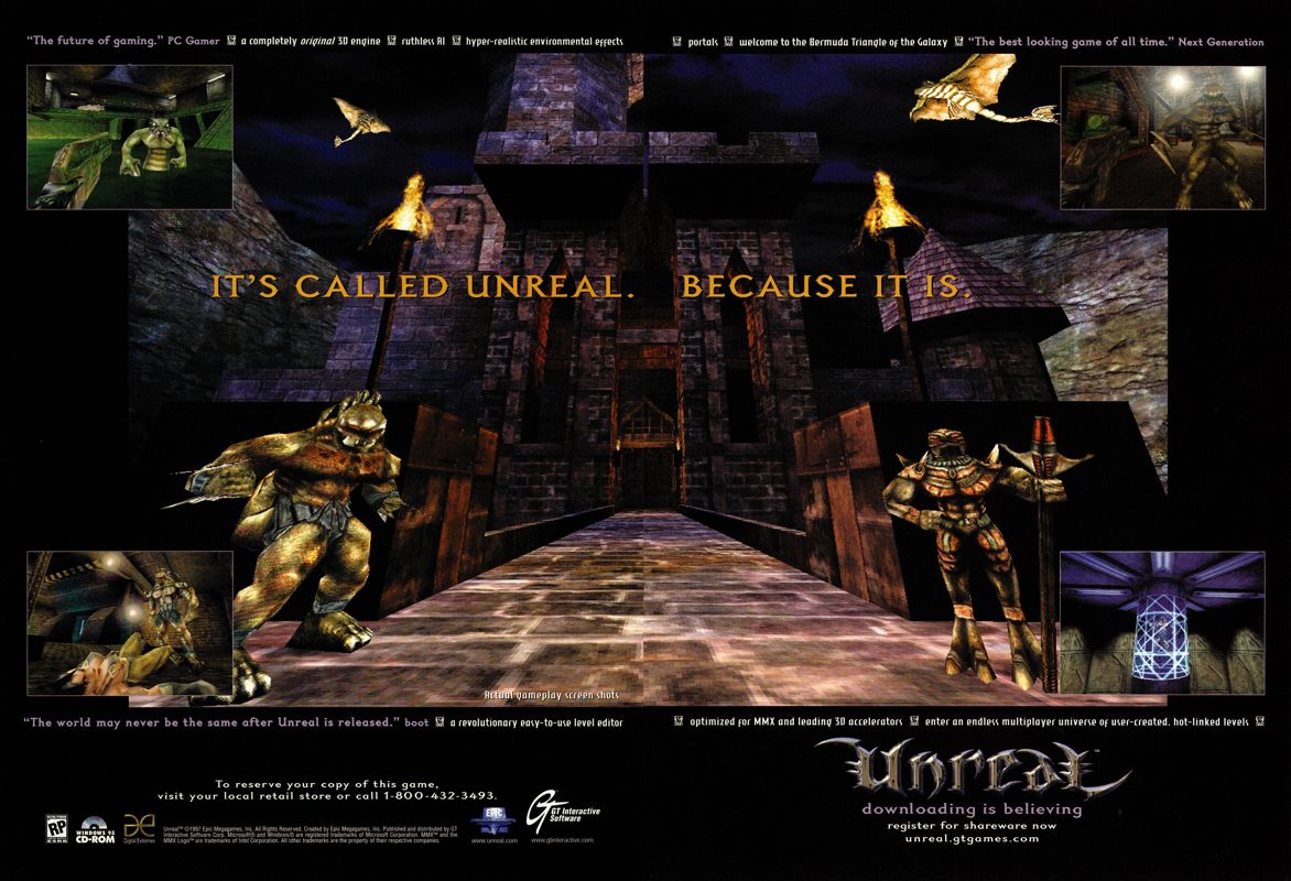 Unreal Magazine Advertisement (Magazine Advertisements): Next Generation (U.S.) Issue #39 (March 1998)