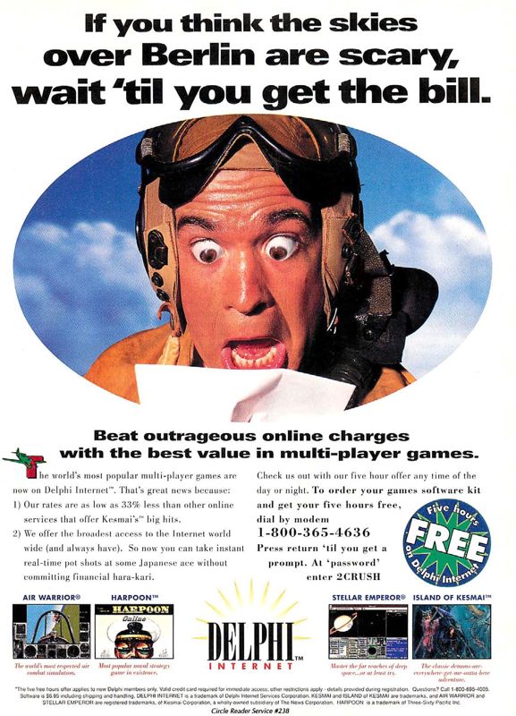 Harpoon Magazine Advertisement (Magazine Advertisements): Computer Gaming World (US), Issue 123 (October 1994)