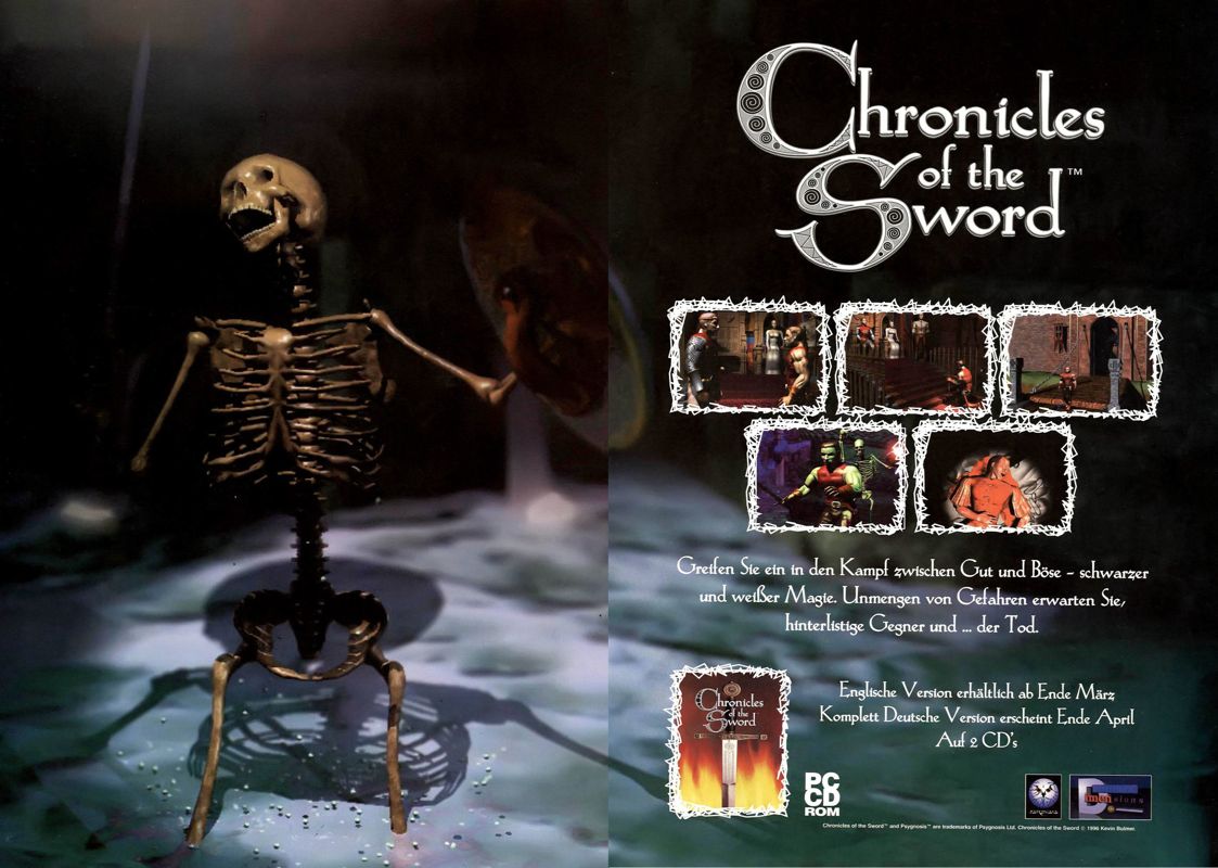 Chronicles of the Sword Magazine Advertisement (Magazine Advertisements): PC Games (Germany), Issue 05/1996