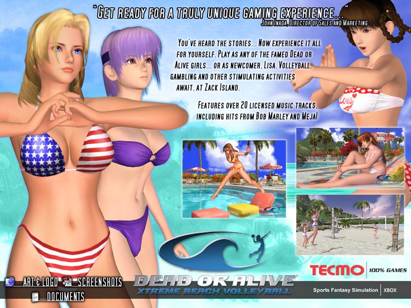 Dead or Alive: Xtreme Beach Volleyball Other (Tecmo 2003 Line-Up Electronic Press Kit)
