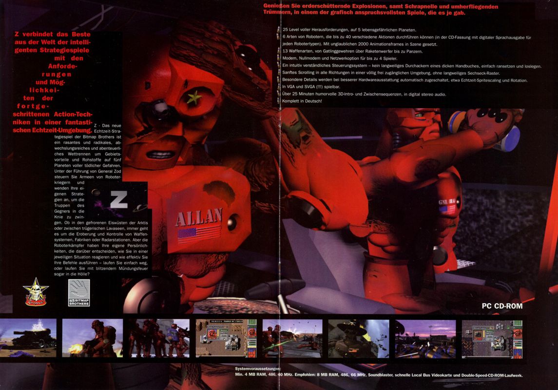 Z Magazine Advertisement (Magazine Advertisements): MCV 12/95 (Germany)