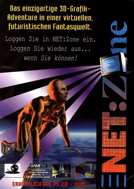 NET:Zone Magazine Advertisement (Magazine Advertisements): PC Games (Germany), Issue 11/1996