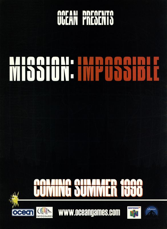 Mission: Impossible Magazine Advertisement (Magazine Advertisements):<br> Next Generation (U.S.) Issue #41 (May 1998)
