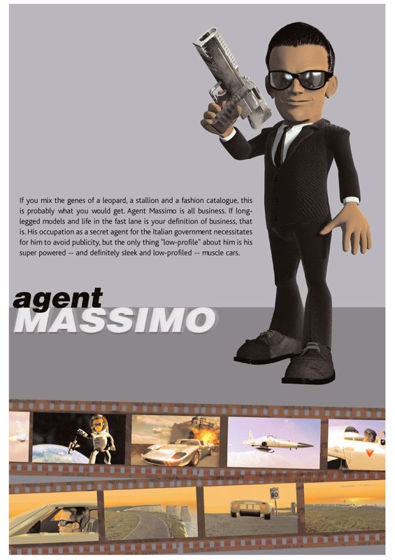 No Escape Other (Funcom Presskit): Specs sheet (page 9) - Agent Massimo