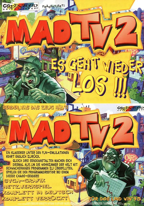 Mad TV 2 Magazine Advertisement (Magazine Advertisements): PC Games (Germany), Issue 03/1997