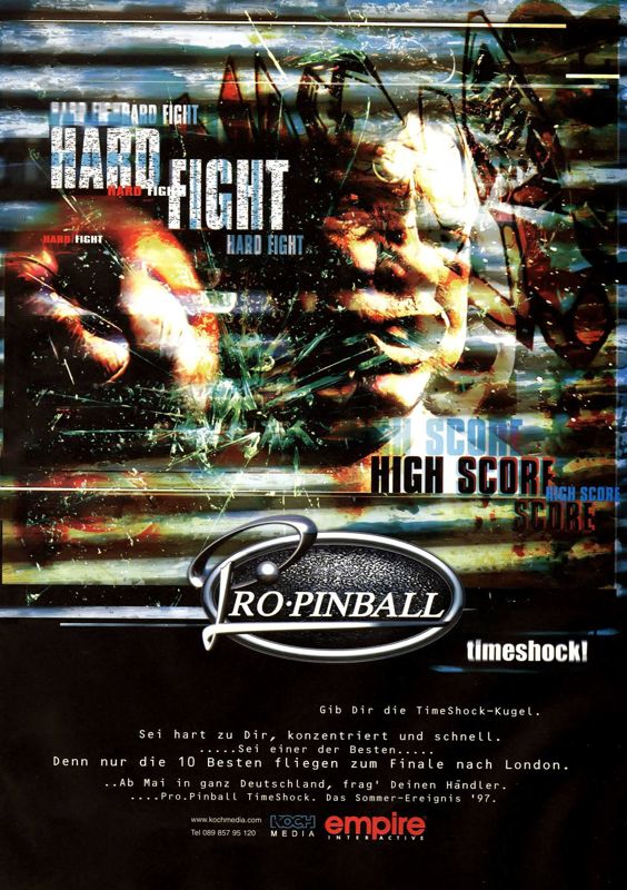 Pro Pinball: Timeshock! Magazine Advertisement (Magazine Advertisements): PC Games (Germany), Issue 05/1997