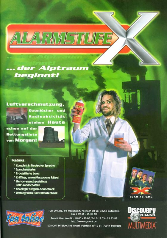 Operation: Eco-Nightmare Magazine Advertisement (Magazine Advertisements): PC Games (Germany), Issue 09/1997