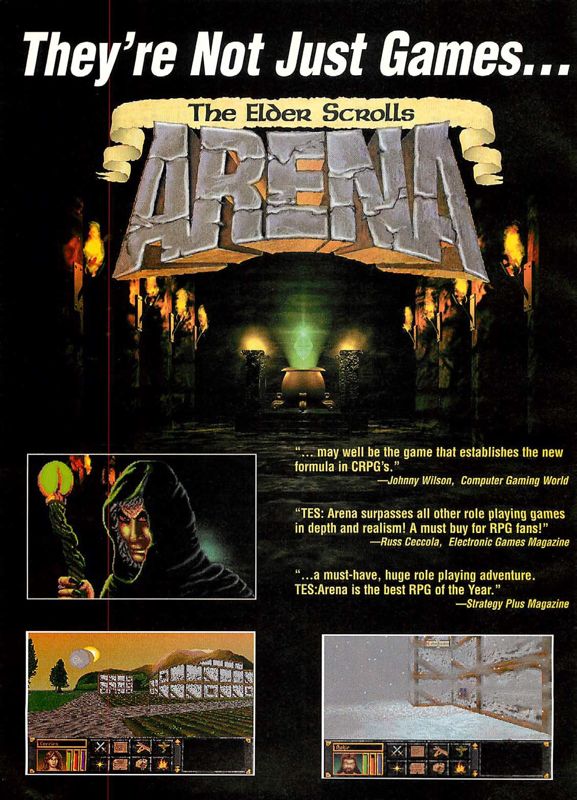 The Elder Scrolls: Arena Magazine Advertisement (Magazine Advertisements): Computer Gaming World (US), Issue 124 (November 1994)
