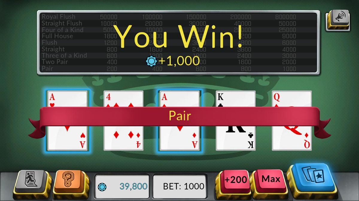 The Four Kings: Casino and Slots - Video Poker Screenshot (PlayStation Store)