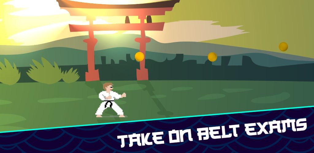 Kuro Obi Karate Screenshot (Google Play): Belt Exam White Belt Exam - avoiding jumping balls