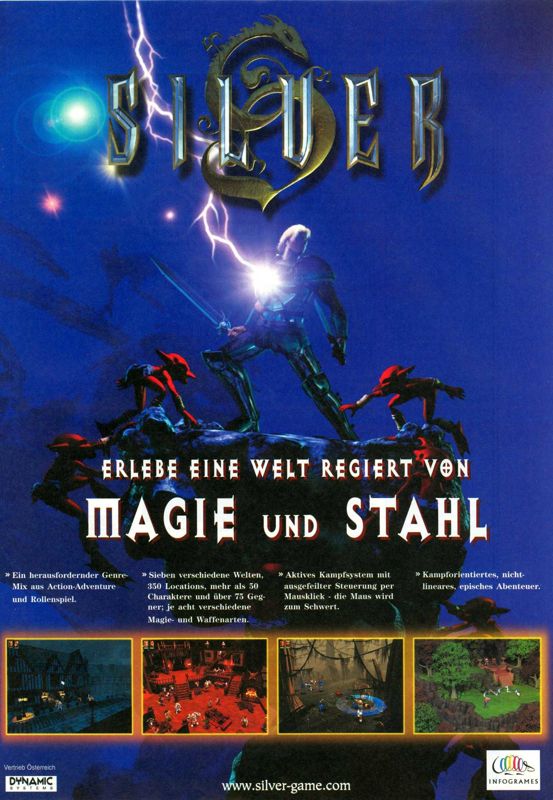 Silver Magazine Advertisement (Magazine Advertisements): PC Games (Germany), Issue 03/1999