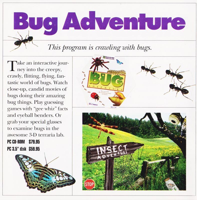 Bug Adventure Catalogue (Catalogue Advertisements): Knowledge Adventure's 1993 Catalog