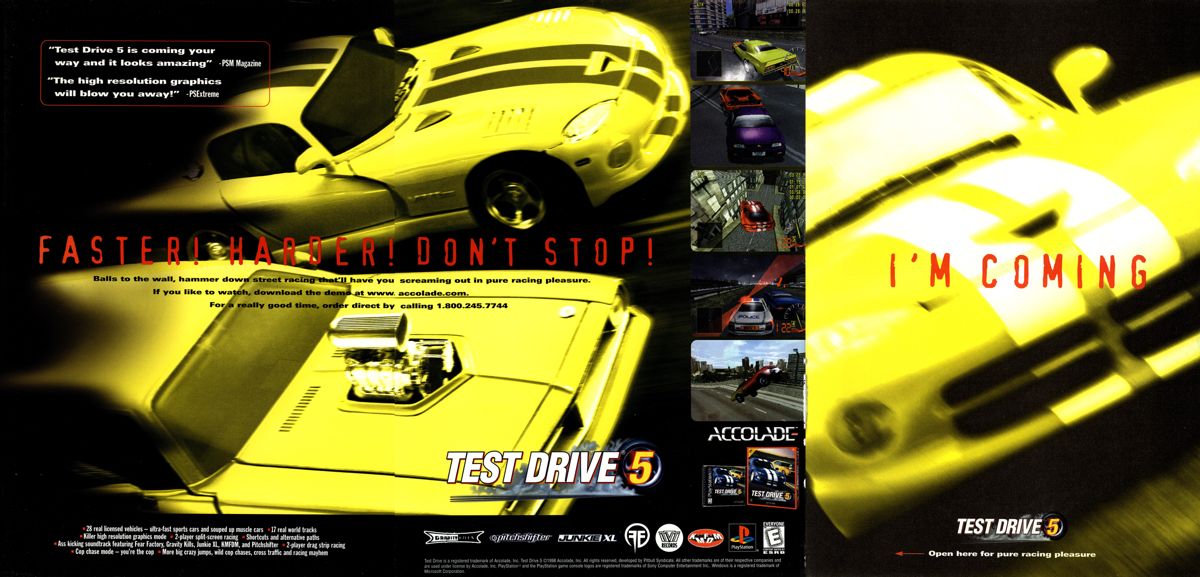 Test Drive 5 Magazine Advertisement (Magazine Advertisements): Next Generation (U.S.) Issue #46 (October 1998)