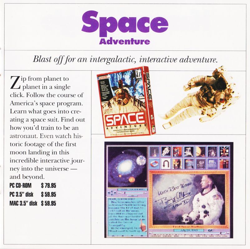 Space Adventure Catalogue (Catalogue Advertisements): Knowledge Adventure's 1993 Catalog