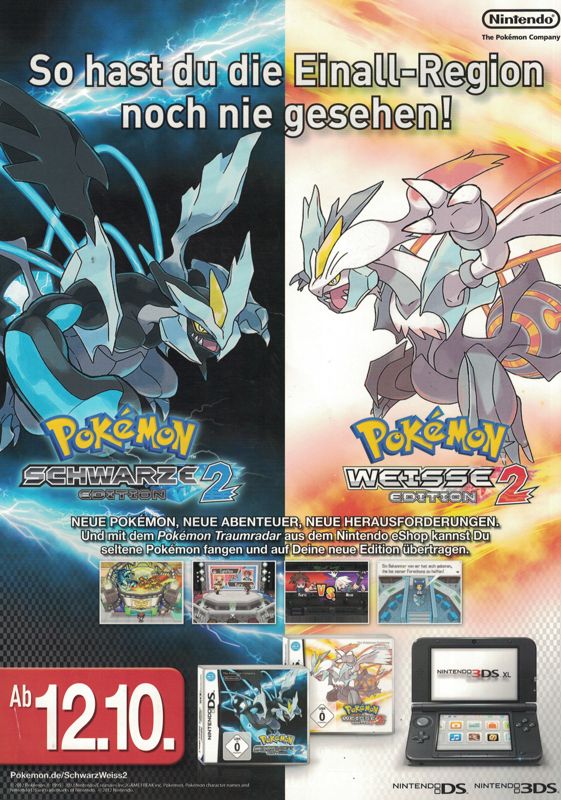 Pokémon White Version 2 Magazine Advertisement (Magazine Advertisements): Console Plus (Germany), Issue Nov. 2012