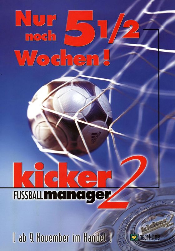 Kicker Fussballmanager 2 Magazine Advertisement (Magazine Advertisements): PC Games (Germany), Issue 11/2000