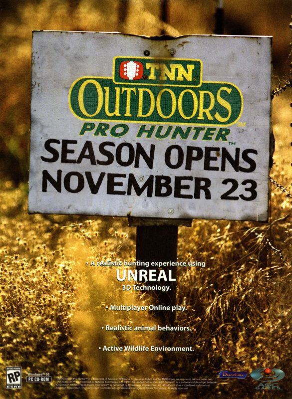 TNN Outdoors Pro Hunter Magazine Advertisement (Magazine Advertisements): Next Generation Issue #46 (October 1998)