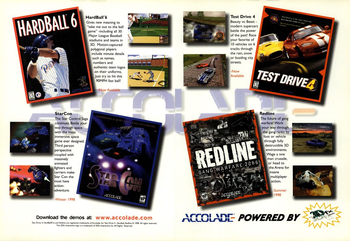 HardBall 6 Magazine Advertisement (Magazine Advertisements): Next Generation (U.S.) Issue #42 (June 1998)