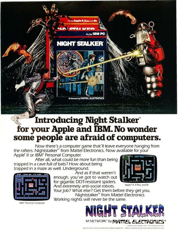 Night Stalker Magazine Advertisement (Magazine Advertisements): Softside (US), Issue 44 (September 1983)