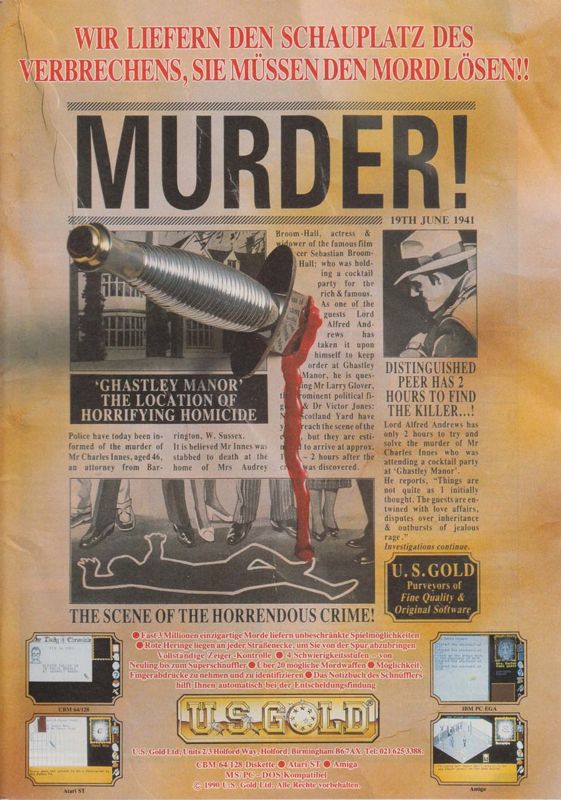 Murder! Magazine Advertisement (Magazine Advertisements): Power Play (Germany), Issue 09/1990